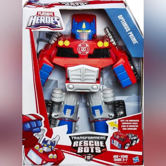 NWT~Playskool Heroes~Transformers Rescue Bots~Optimus Prime Action Figure Toy~ - Picture 6 of 6